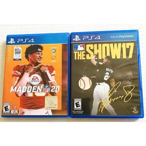 Lot of Madden NFL 2020 & The Show 17 for PS4 – Used Sony Playstation 4 Games